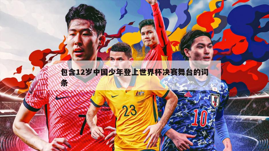 包含12岁中国少年登上世界杯决赛舞台的词条